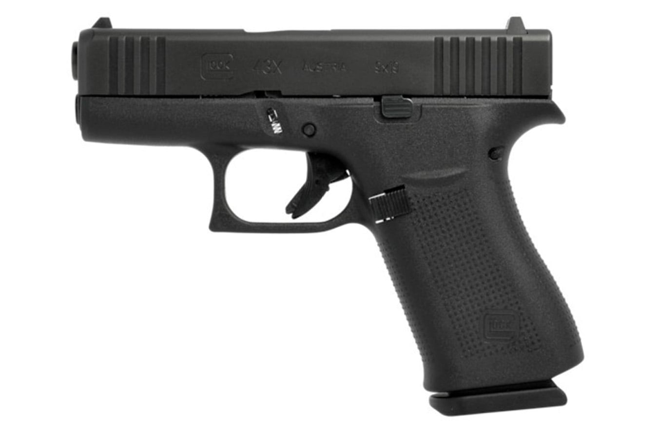 GLOCK 43x 9mm Pistol with Black Slide and Glock Night Sights (LE)